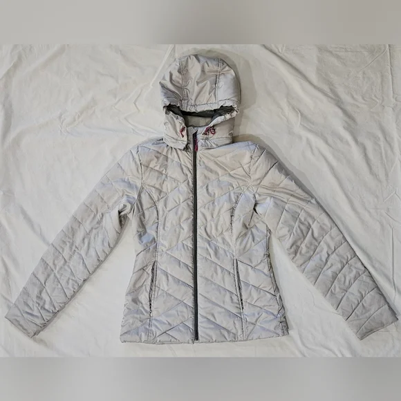 Tek Gear Warmtek Women's Silver Puffer Jacket - Picture 1 of 5